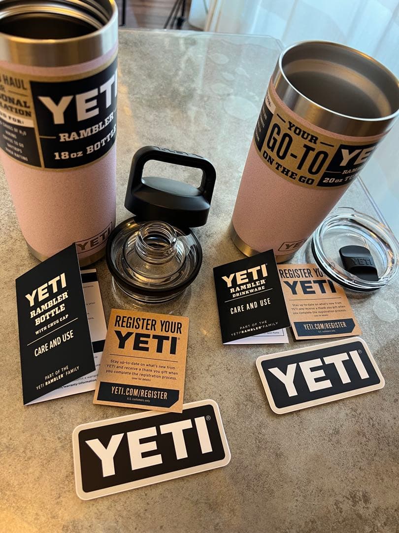 正規品YETI Rambler 18ozボトル＆20ozタンブラーセット