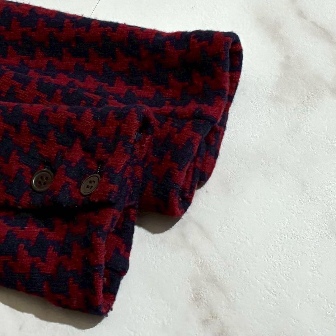 ジャケット・アウター Y's cashmere Knit Jacket Houndtooth red