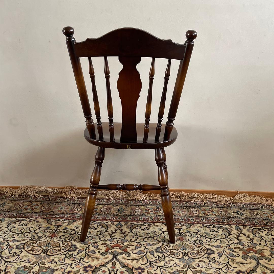 ①【美品】キツツキ 飛騨産業 ダイニングチェア　ウィンザーチェア　コムバック