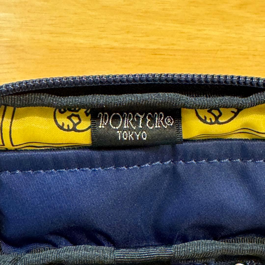 【超美品】ポーター　スヌーピー　刺繍　ネイビー　キーケース