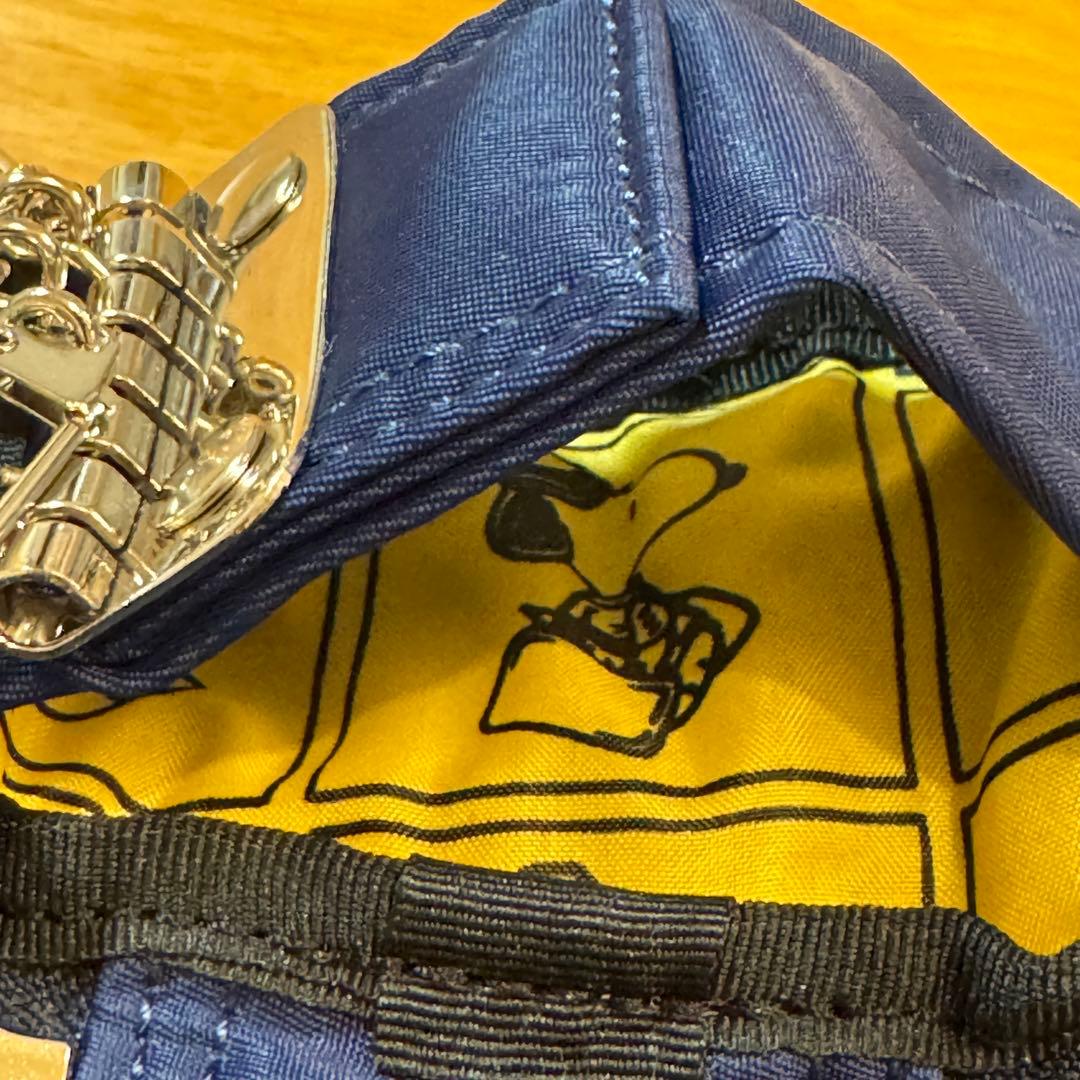 【超美品】ポーター　スヌーピー　刺繍　ネイビー　キーケース