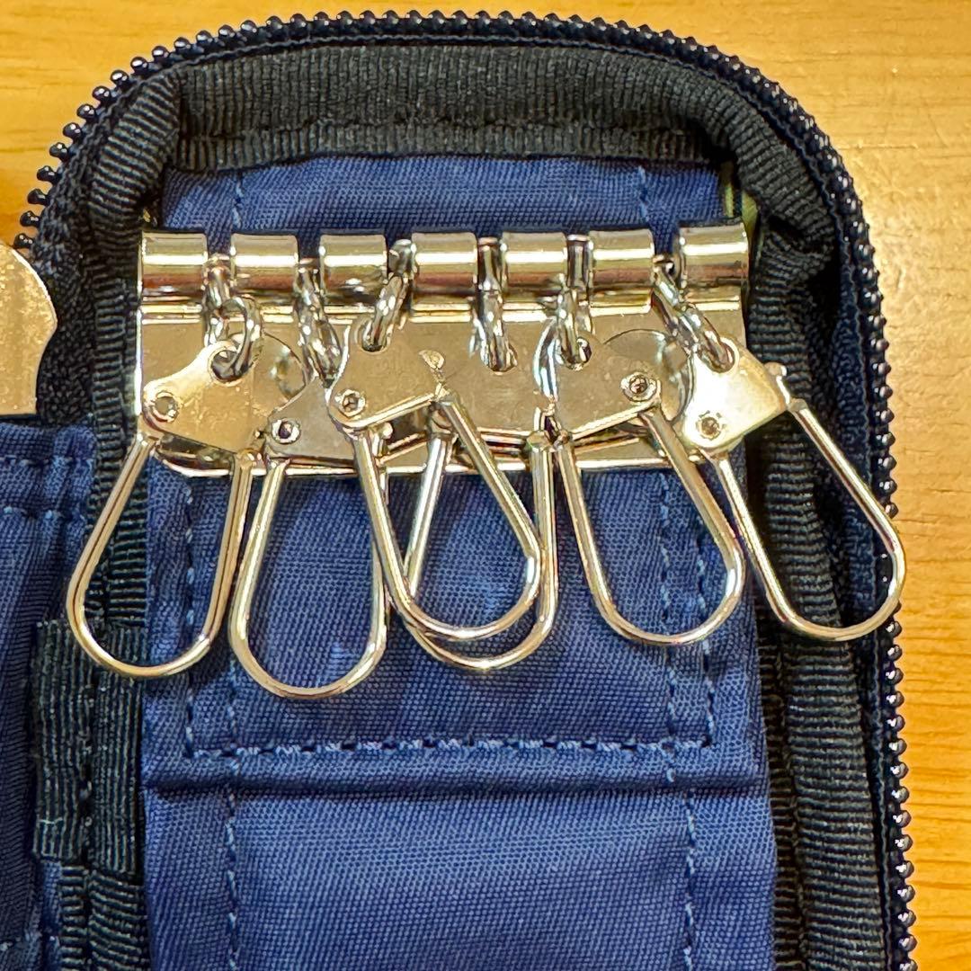 【超美品】ポーター　スヌーピー　刺繍　ネイビー　キーケース