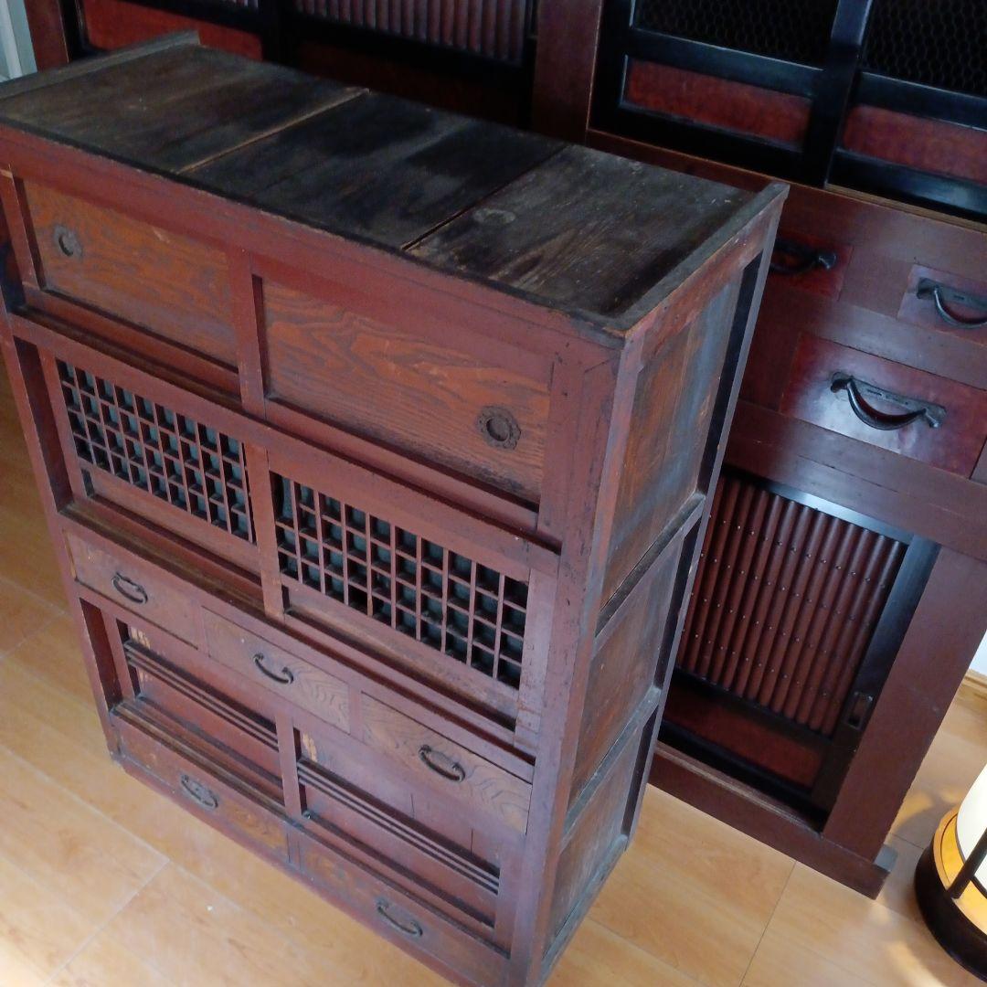 3尺水屋　和箪笥　アンティーク　キャビネット