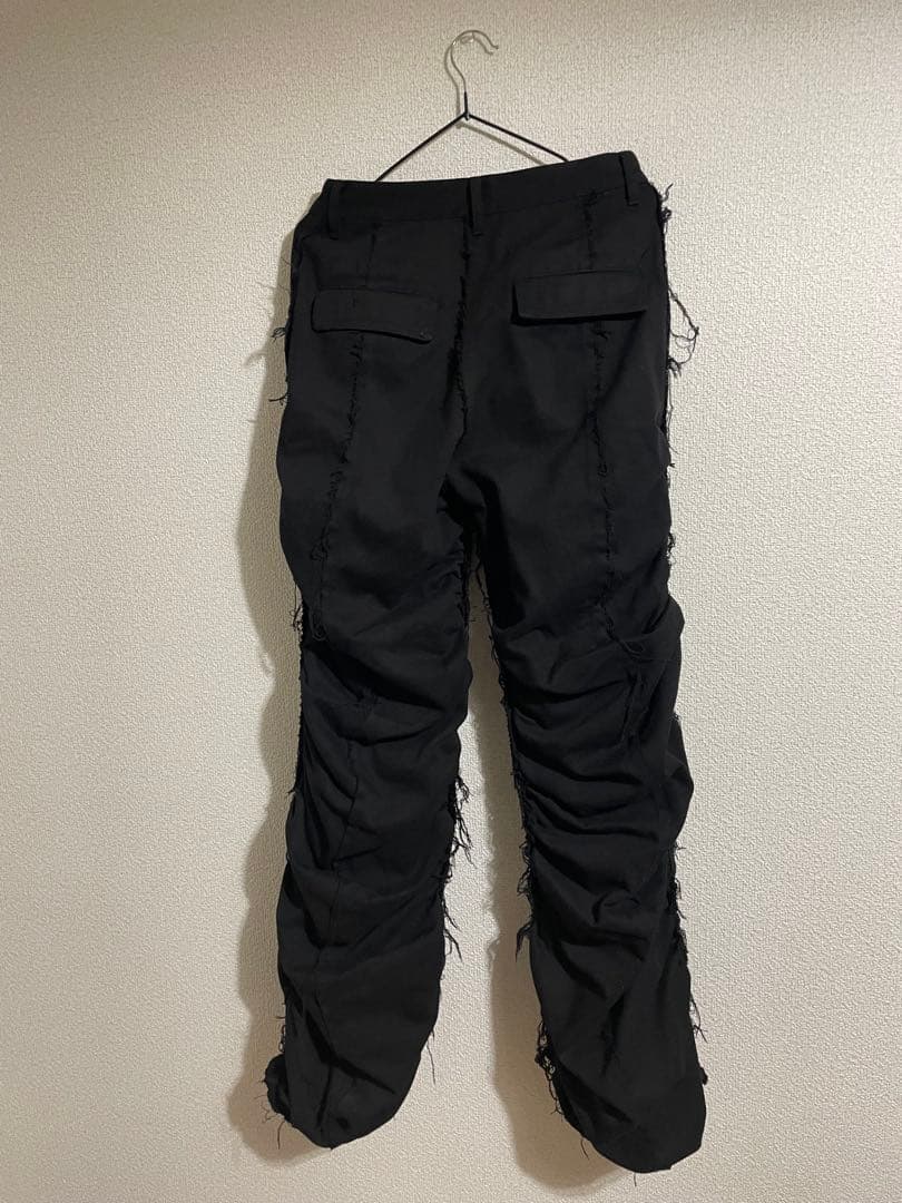 【GRANCY】シャーリングダメージデザインコットンパンツ (ムカデパンツ) ‎