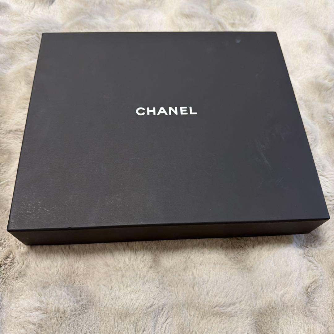 【美品】シャネル CHANELココマーク カシミヤ マフラー パール ビジュー