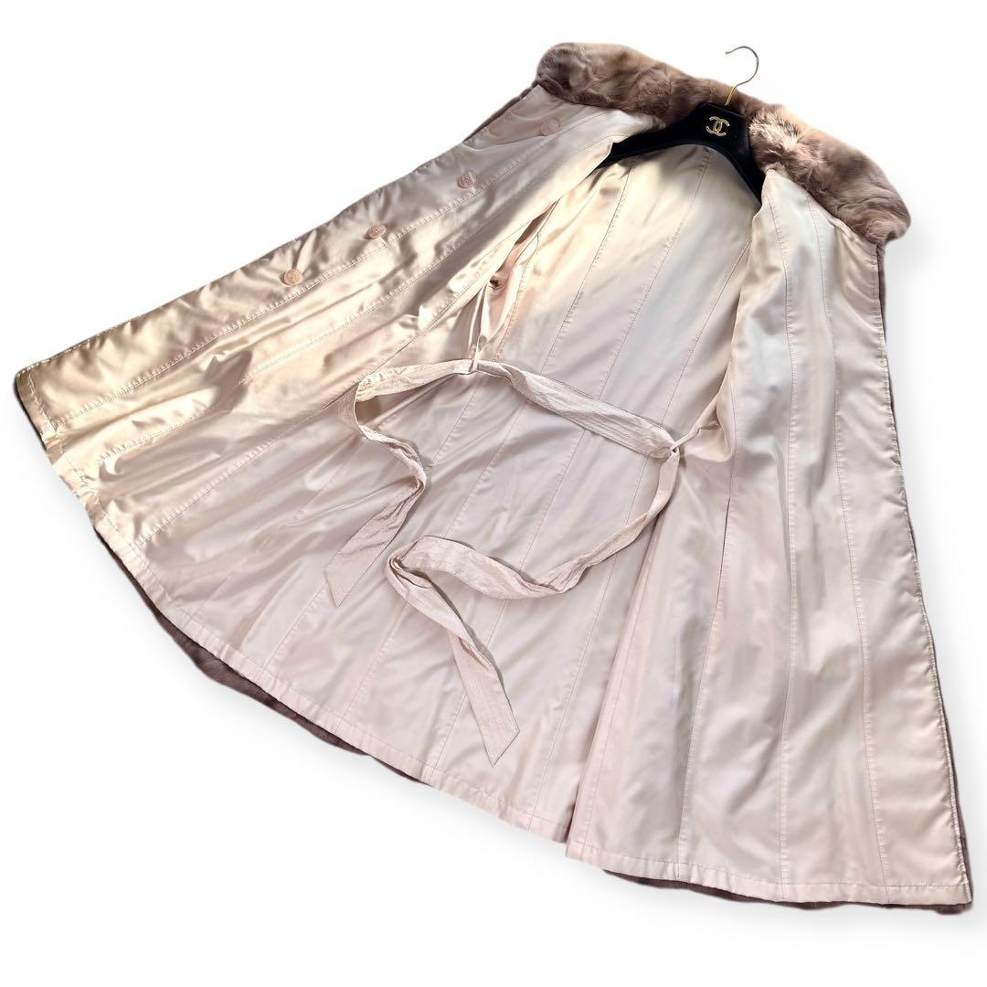 総丈109‼︎ロシアンセーブル×ロシアリス　ファーコート　リバーシブル　本毛皮