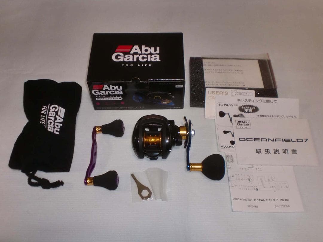 アブガルシア（Abu）　オーシャンフィールド７【右巻き】スペアハンドル付き　新品