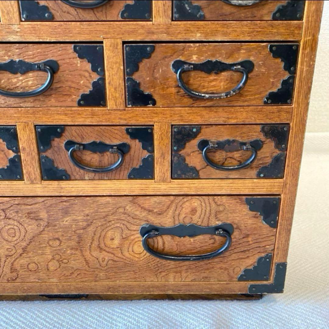 最終】小箪笥 薬箱 裁縫箱 小物棚 17杯 和モダン テレビ台 隠箱 雑貨棚