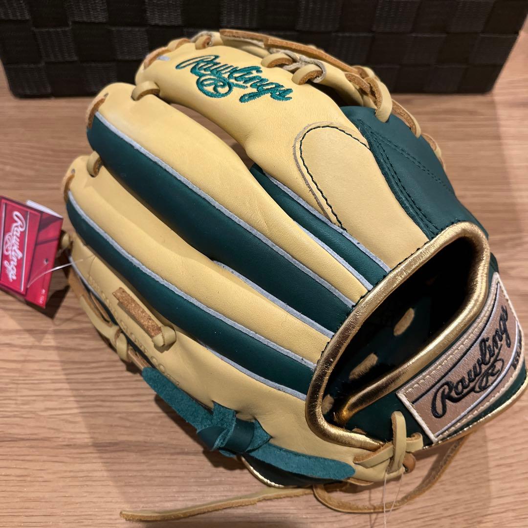 新品値下げ中軟式少年用ローリングスJr.ハイパーテック ダークグリーン/キャメル