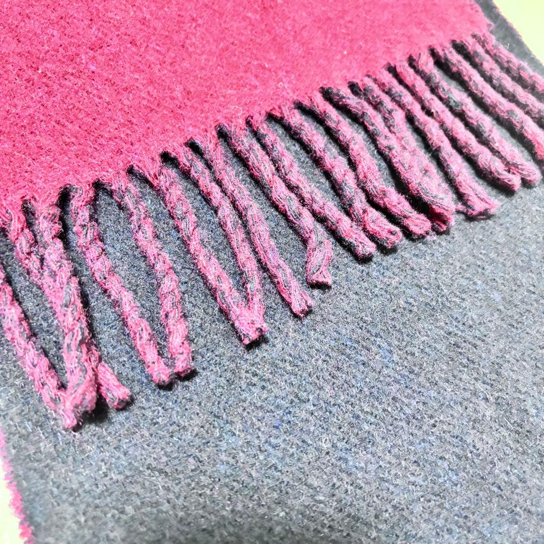 Vivienne Westwood マフラー　紺　ボルドー　リバーシブル　オーブ