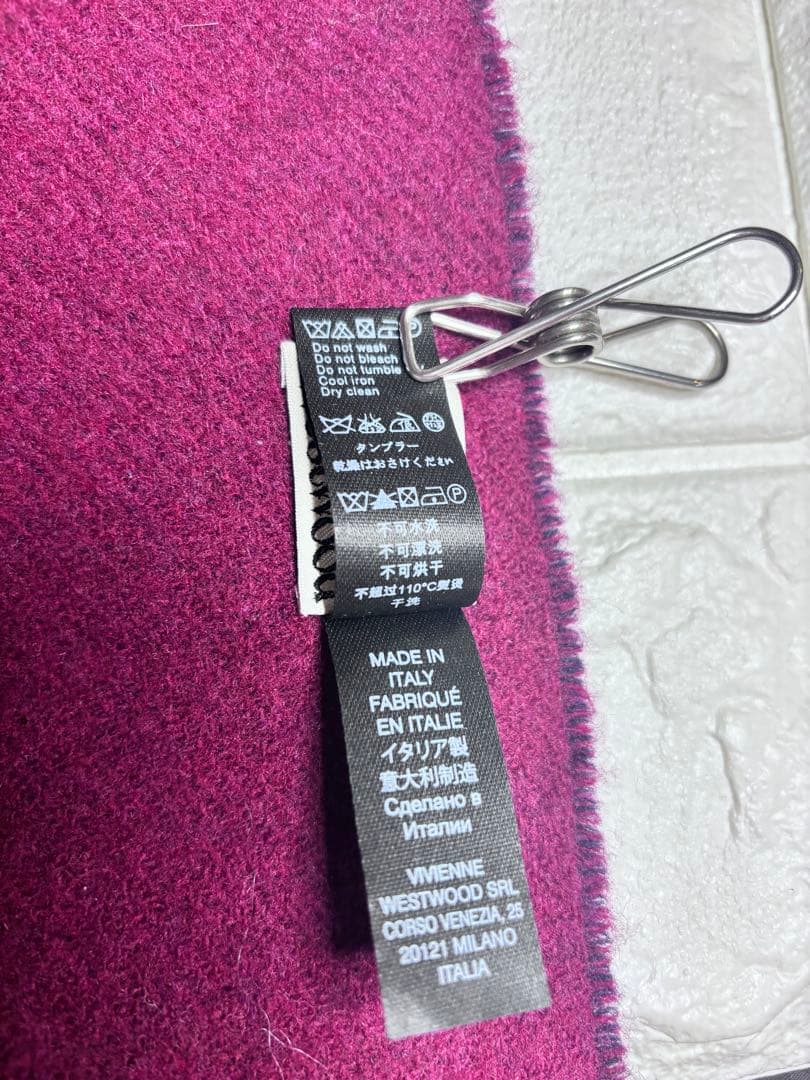 Vivienne Westwood マフラー　紺　ボルドー　リバーシブル　オーブ