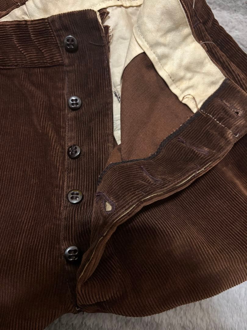ブラウン コーデュロイ パンツ40’s