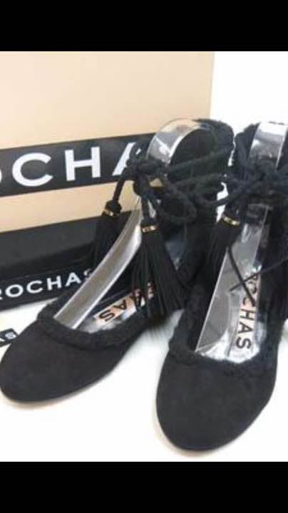 rochas 35 レースアップバレエシューズ 新品❤︎