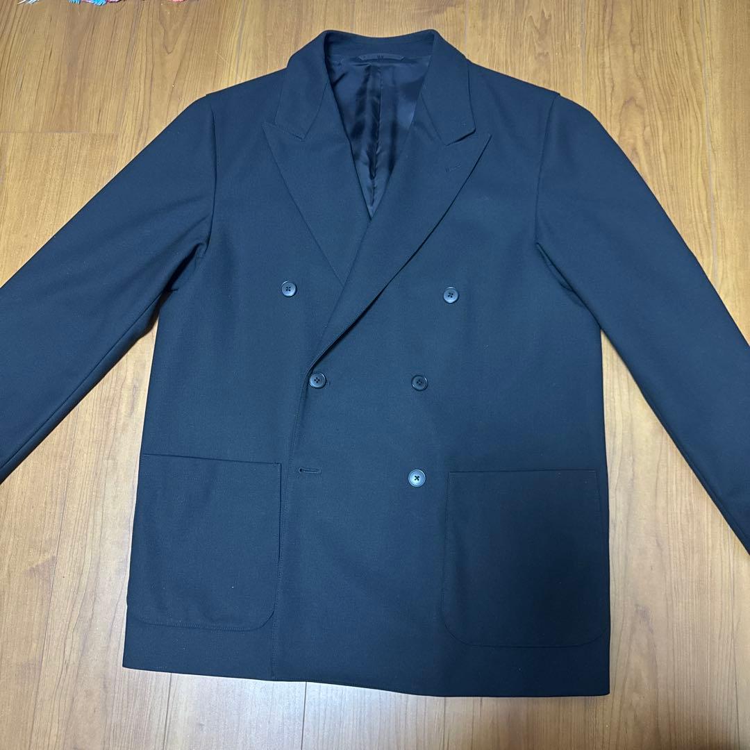 steven alan 黒 ダブルブレストジャケット