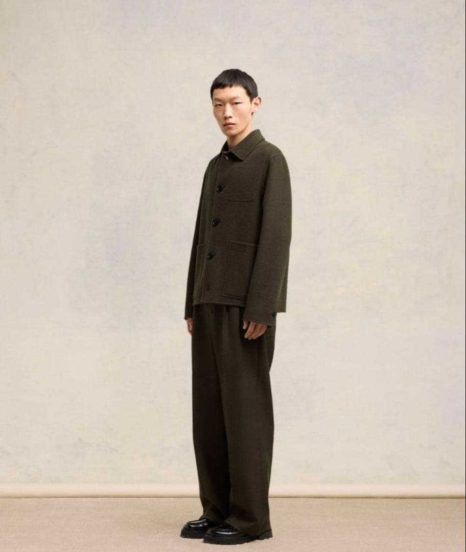 【アミパリス】ami ボクシー ボタンジャケット カシミア ボタン ジャケット