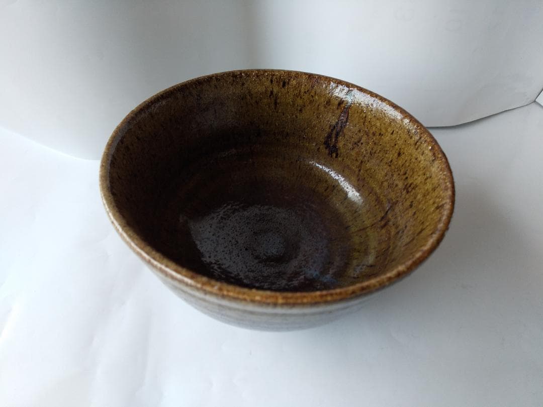 こぶし志窯 山岡三秋 窯変玉虫辰砂 茶碗 共箱 北海道 岩見沢 茶道 茶器 美品