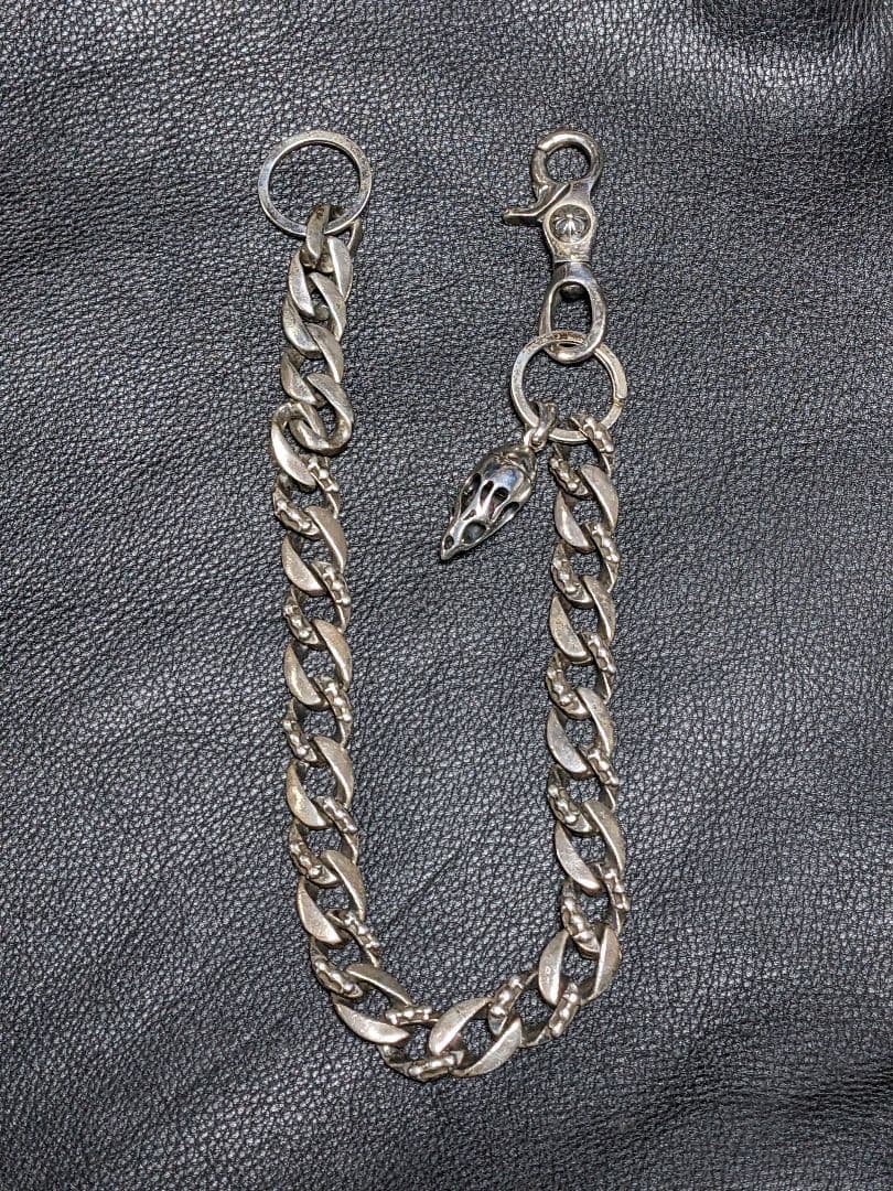 専用　シルバー925　ウォレットチェーン ネジ式チャーム護符入付き　ノーブランド