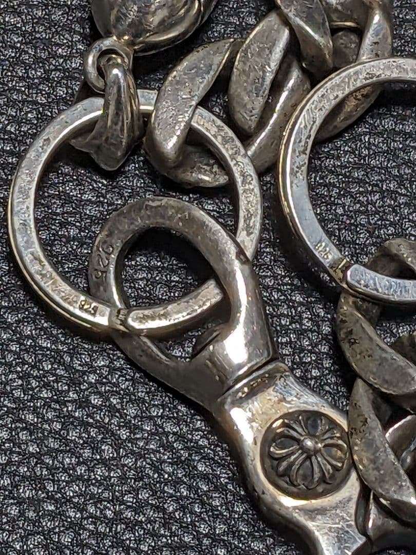 専用　シルバー925　ウォレットチェーン ネジ式チャーム護符入付き　ノーブランド