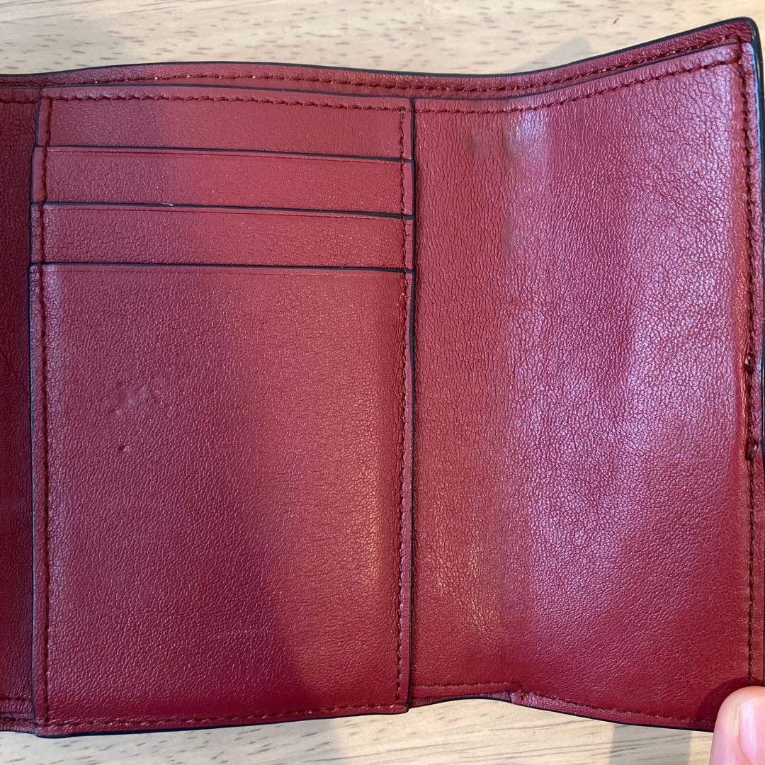 LOEWE ブラウンレザー 三つ折り財布