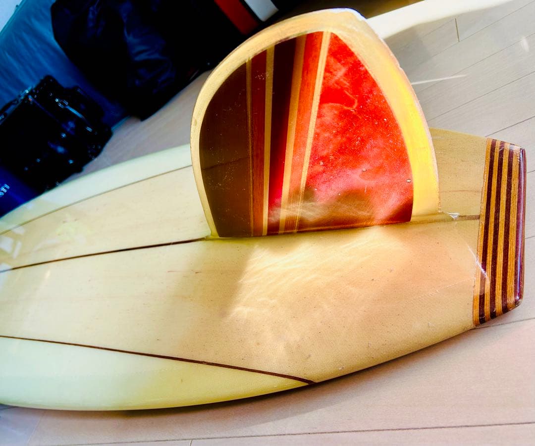 和歌山•磯ノ浦海岸保管　Robert August SURFBOARD•ロング