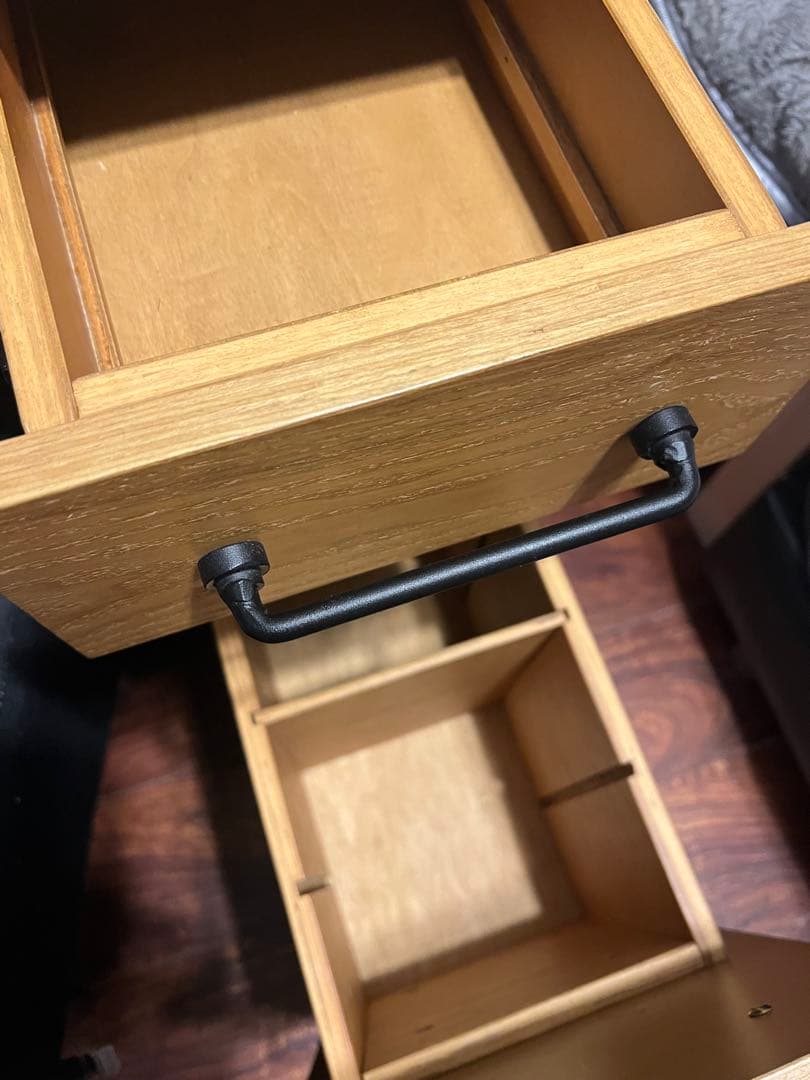 【lowyaロウヤ】ドレッサーデスク コンセント付き (色:ハニー)