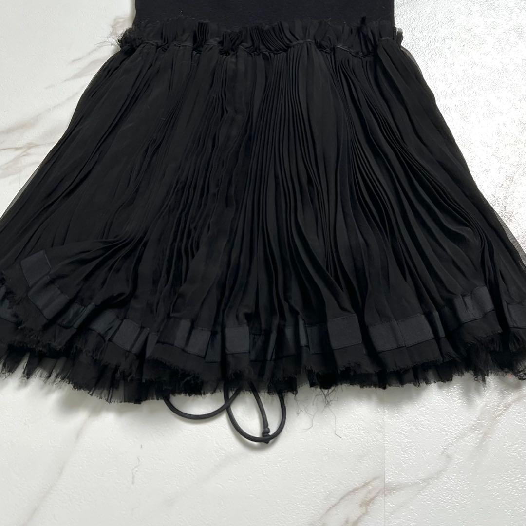 入手困難✨ サカイ sacai スカート シルク×カシミヤ カジュアル ブラック