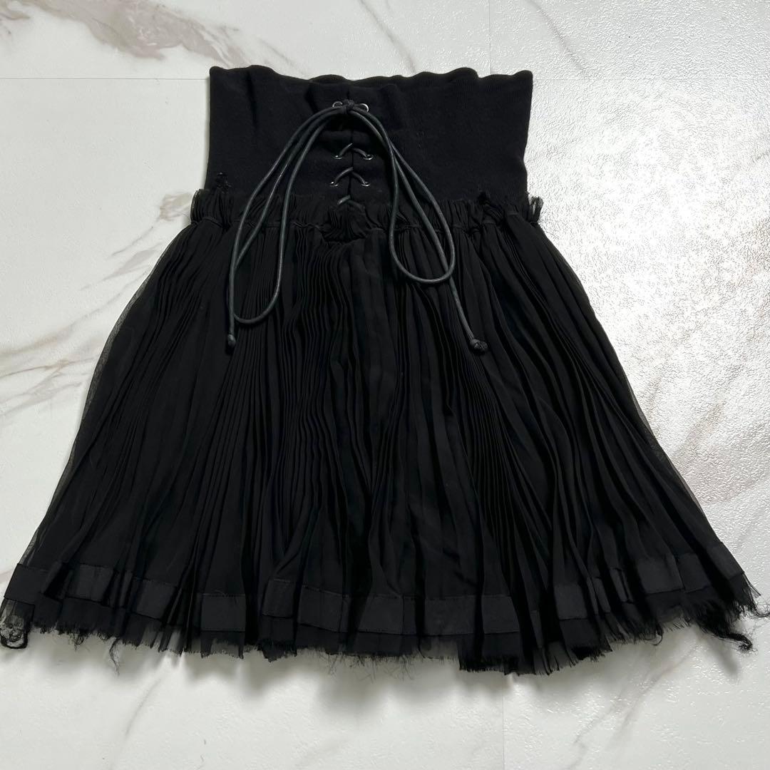 入手困難✨ サカイ sacai スカート シルク×カシミヤ カジュアル ブラック