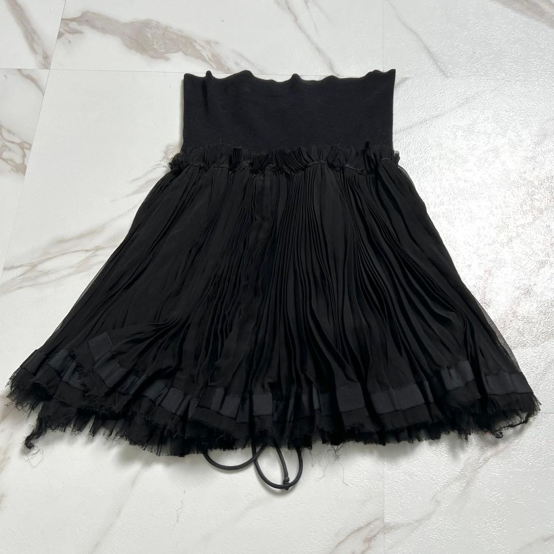 入手困難✨ サカイ sacai スカート シルク×カシミヤ カジュアル ブラック