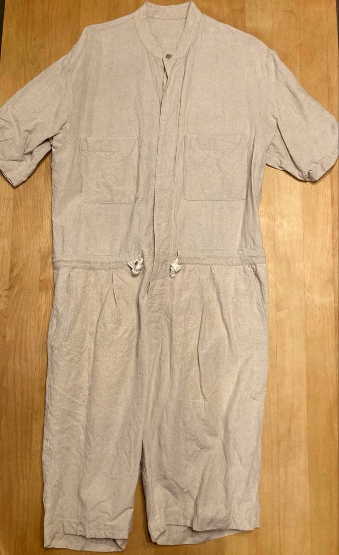 ネストローブ　ブラックリネン　ジャンプスーツ　ナチュラル　男性女性どちらにも！