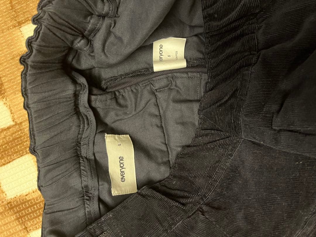 パンツ everyone corduroy belted easy pants navy