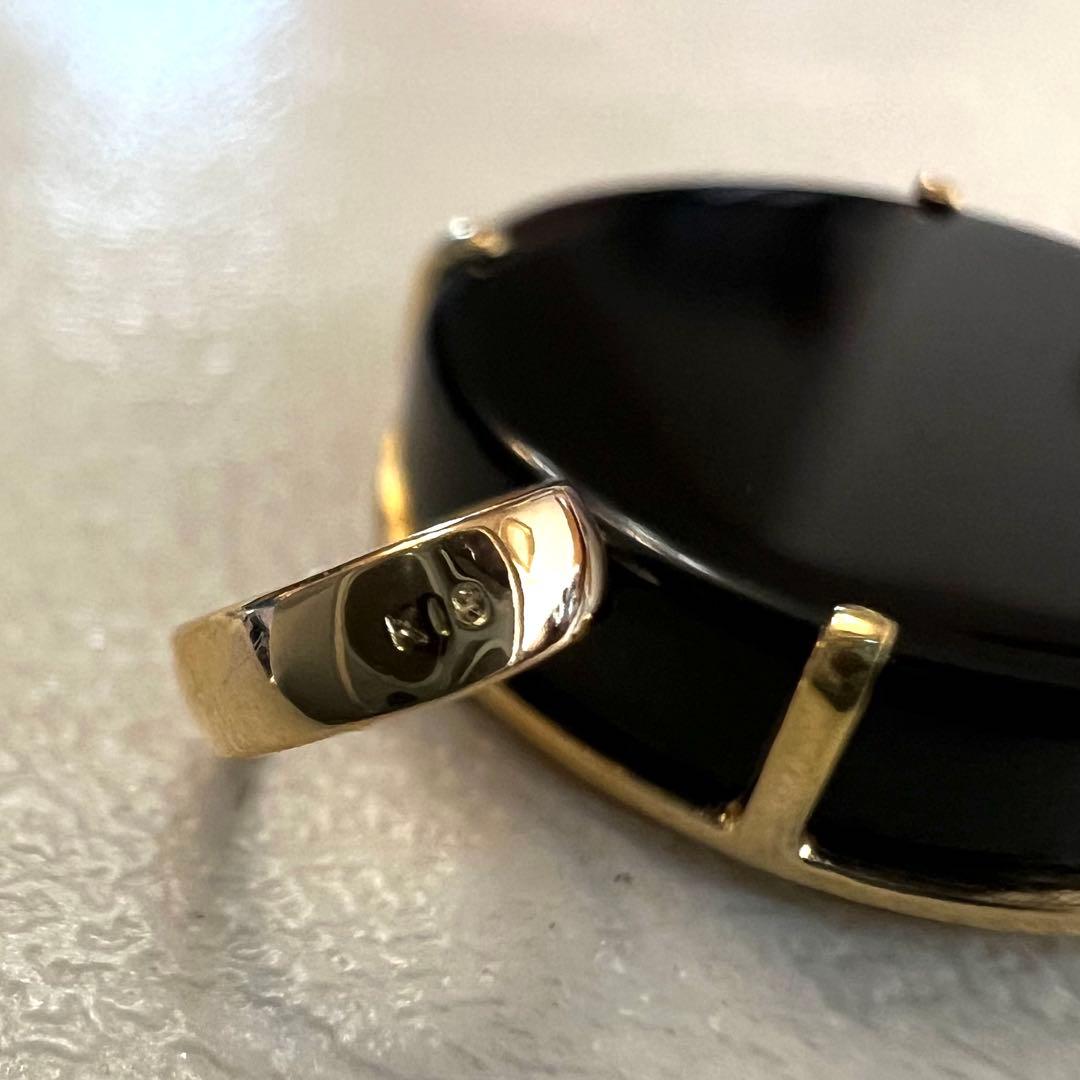 美品 K18 オニキス 18金 ペンダントヘッド 1.9g SN1884