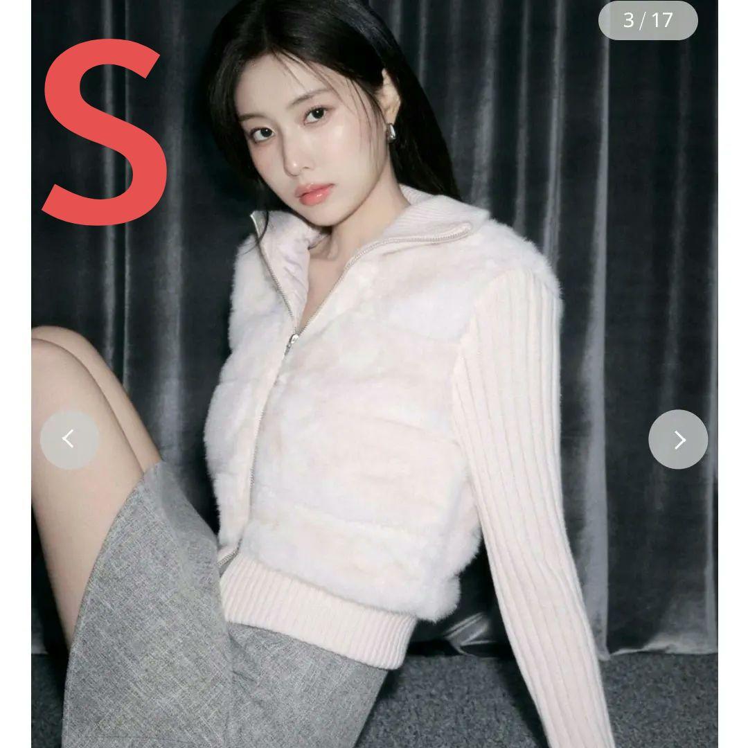 新品タグ付　ファーニットブルゾン　ピンク　SNIDEL