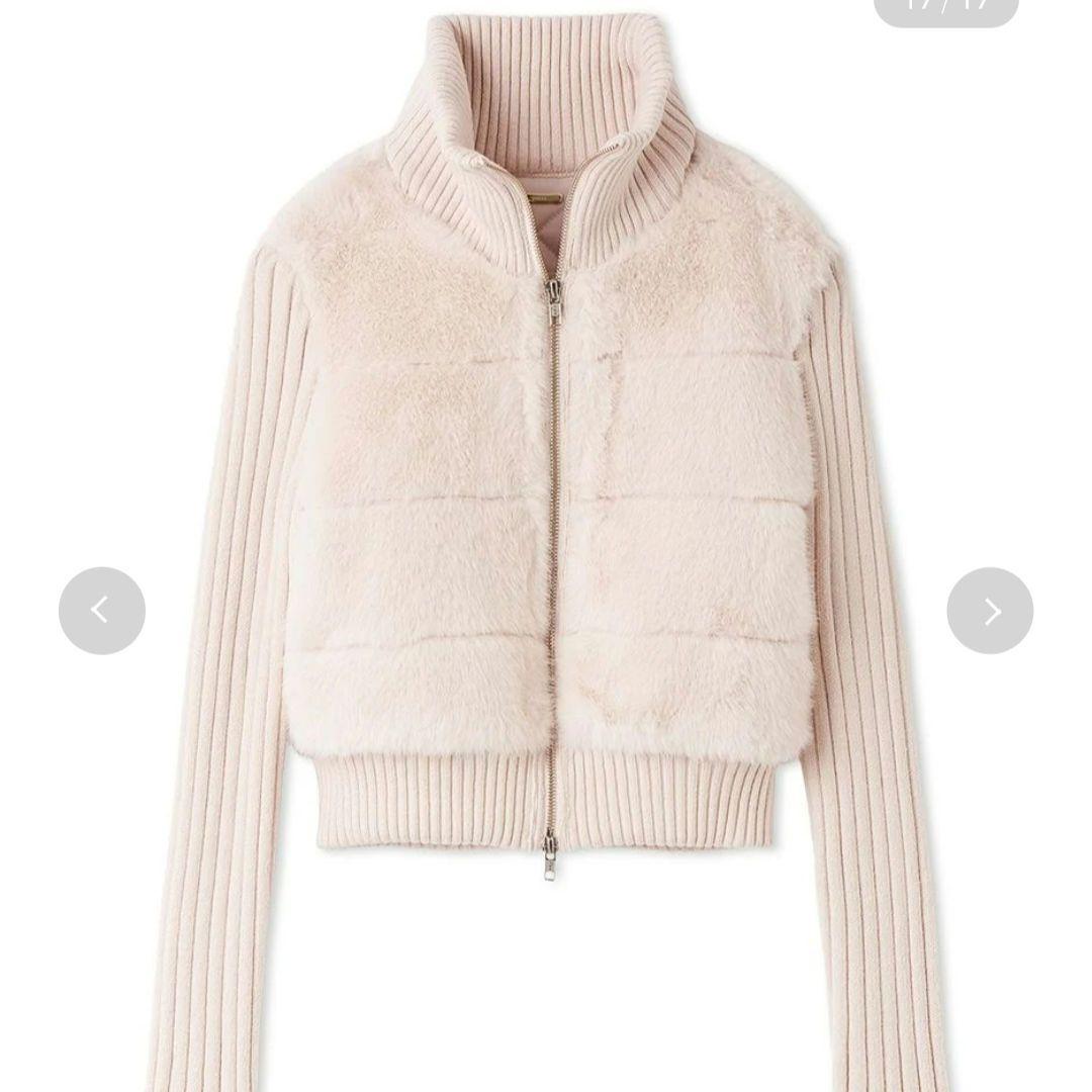 新品タグ付　ファーニットブルゾン　ピンク　SNIDEL