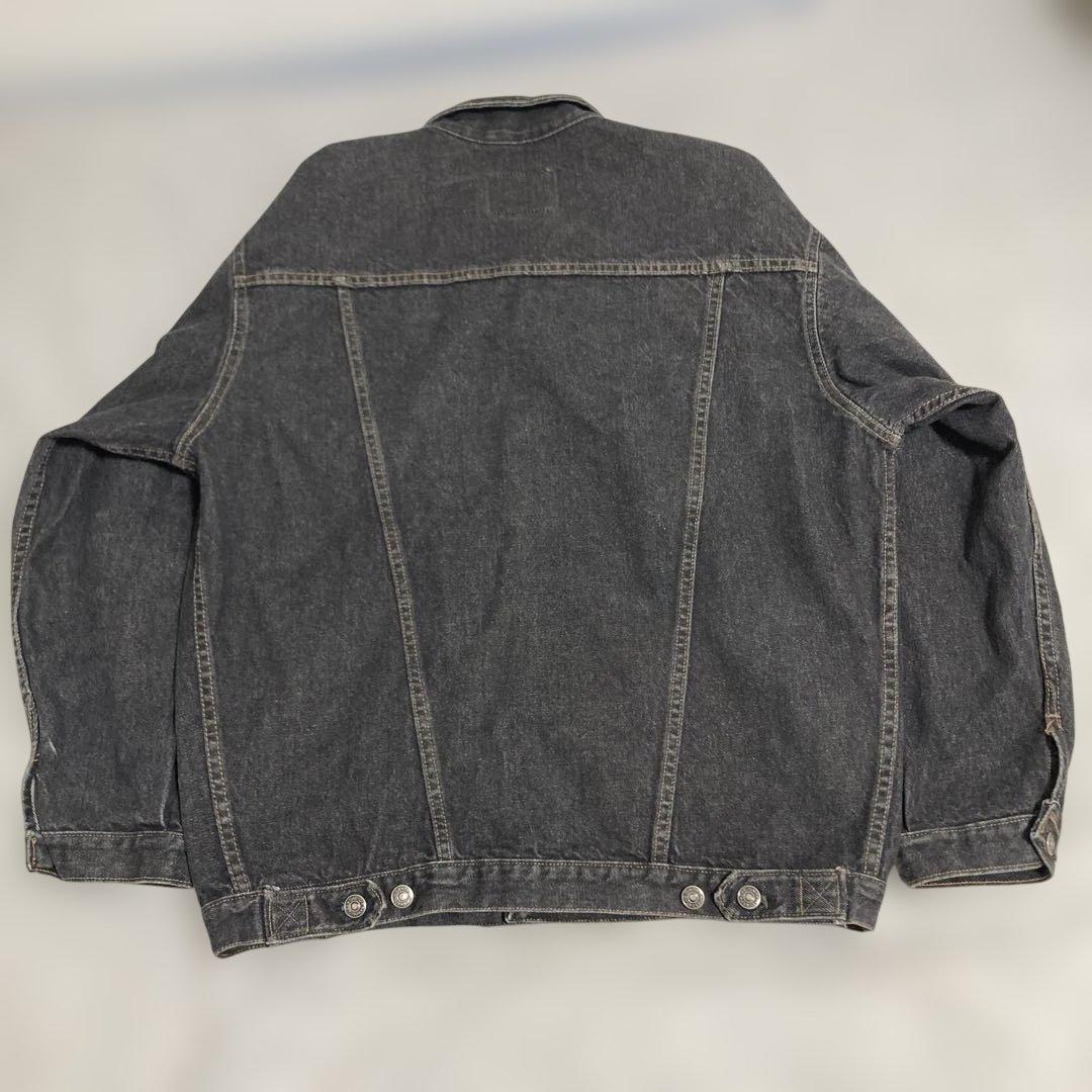 【幻級】90s USA製 OLD GAP ブラック デニムジャケット 先染め