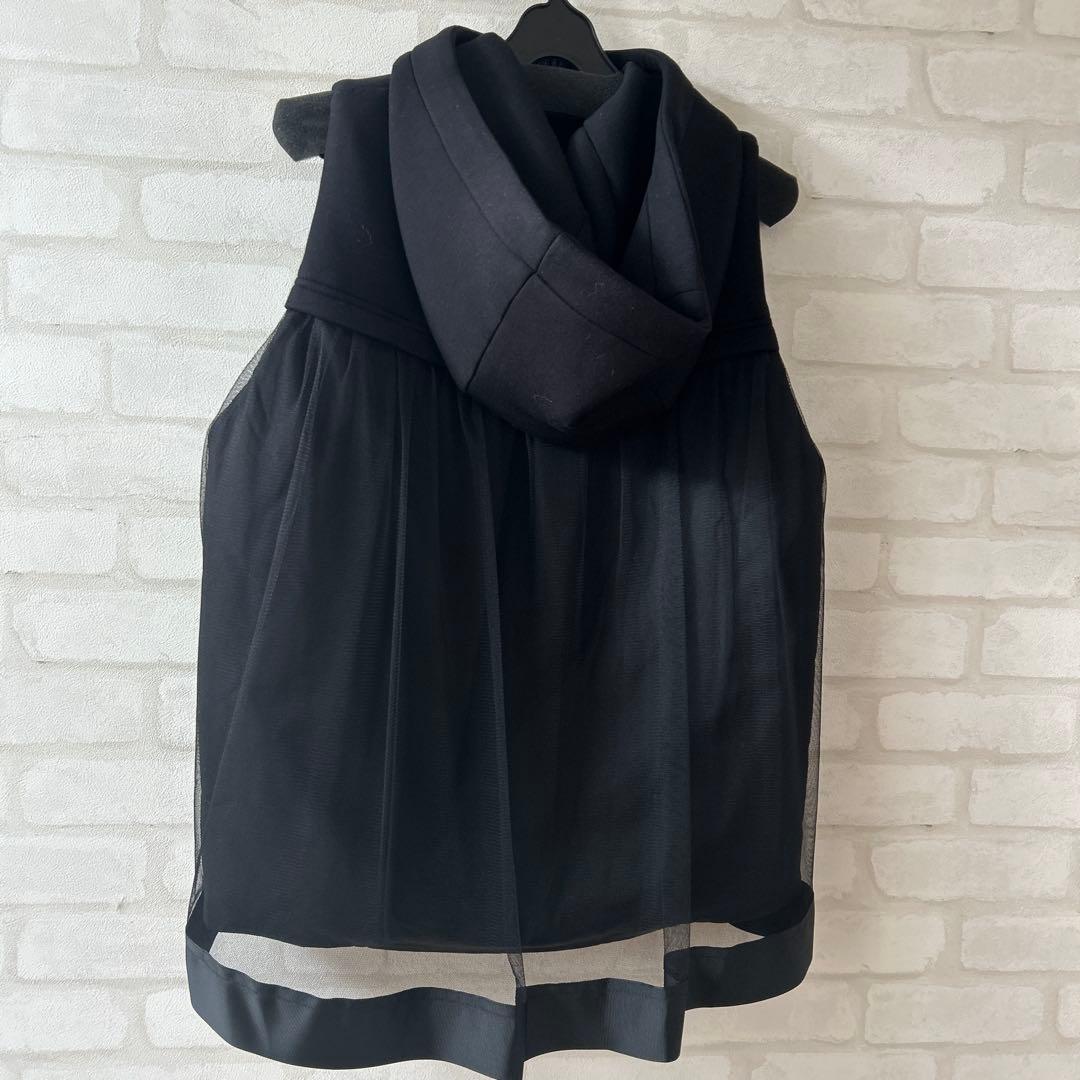 【新品未使用】ヤマダヤ　フード付き黒ベスト