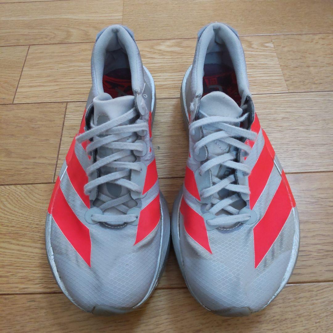 adidas スパイクシューズ グレー/レッド