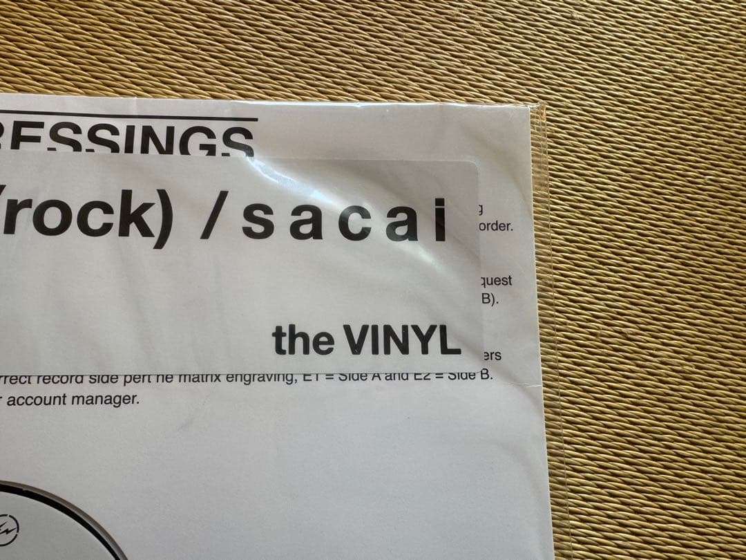 sacai × fragment レコード the VINYL colette