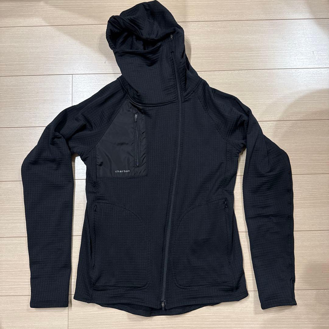 トップス JMZcharbon GRID FLEECE ZIP UP HOODIE