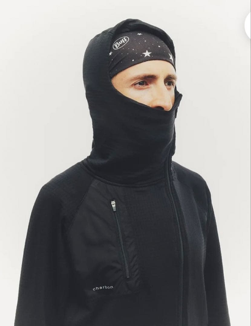 トップス JMZcharbon GRID FLEECE ZIP UP HOODIE