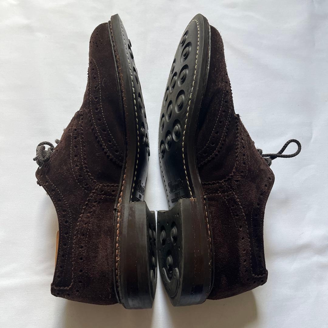 Tricker'sスウェード茶ブローグ7