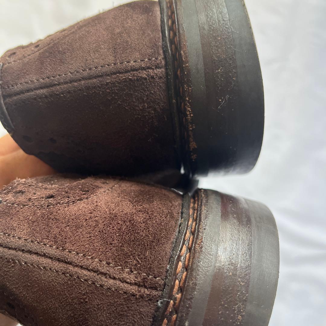 Tricker'sスウェード茶ブローグ7