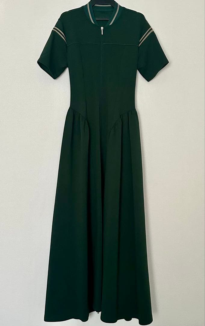 Ameri TRUCK JACKET LIKE FLARE DRESS グリーン