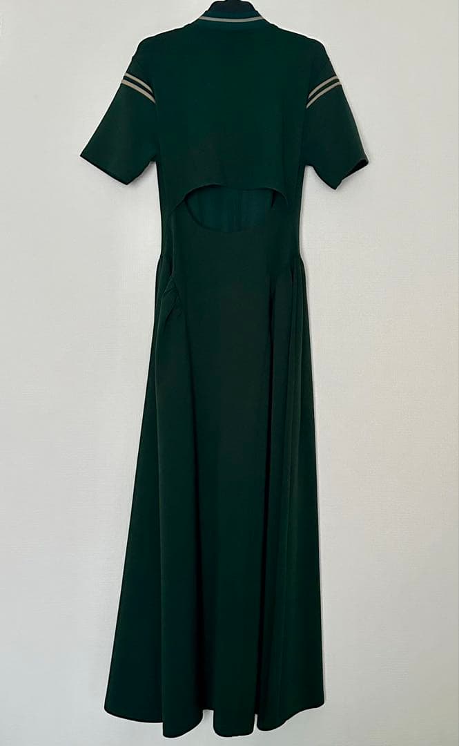 Ameri TRUCK JACKET LIKE FLARE DRESS グリーン