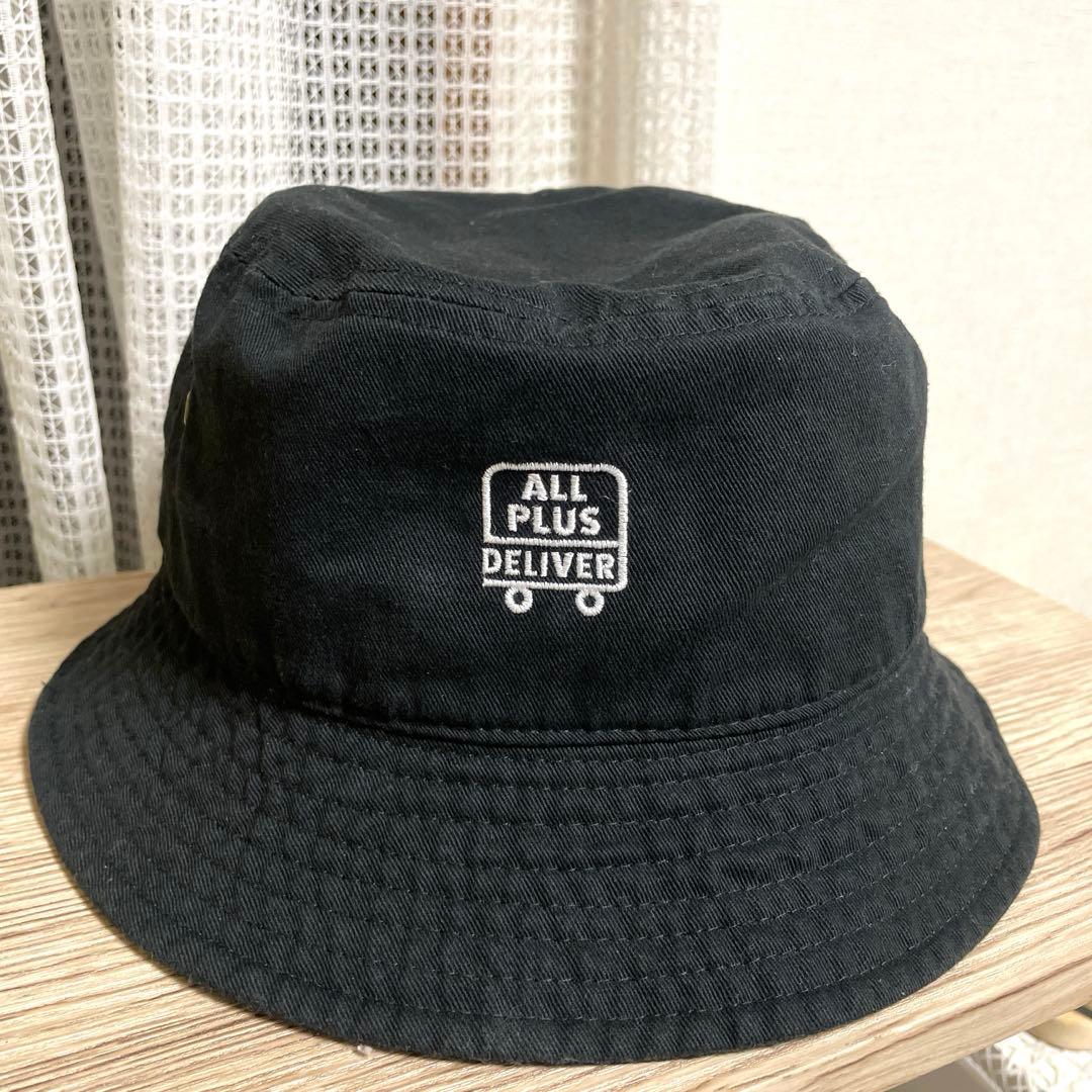 値下げしました⭕️ALLPLUSDELIVER 黒 バケットハット