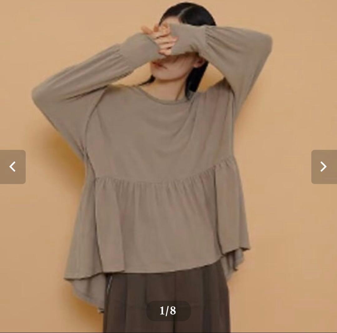 【25AW 】CYAN tokyo ラウンドギャザーウォームドルマンTOPS 白