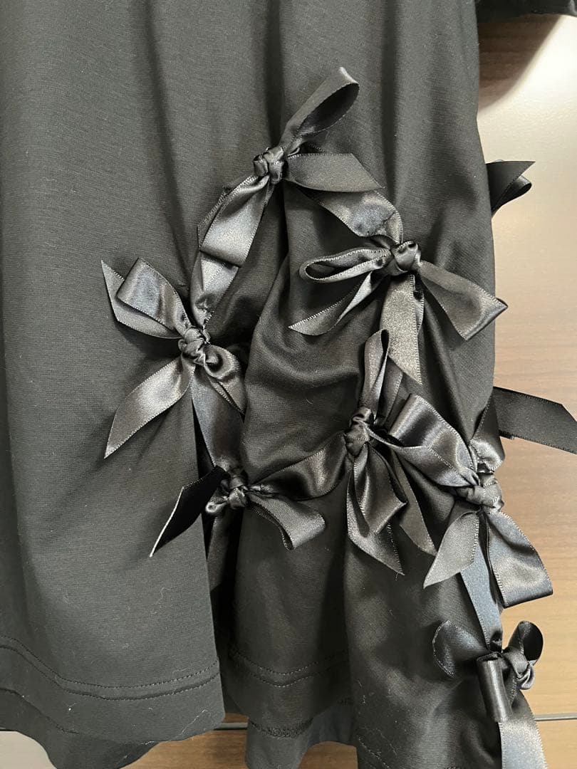 noir KeiNinomiya●リボンカットソー@コムデギャルソン