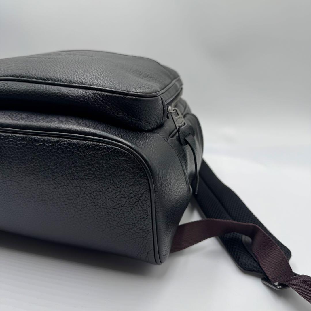 極美品✨ コーチ リュック トンプソン 2室 ビジネス A4 レザー ブラック