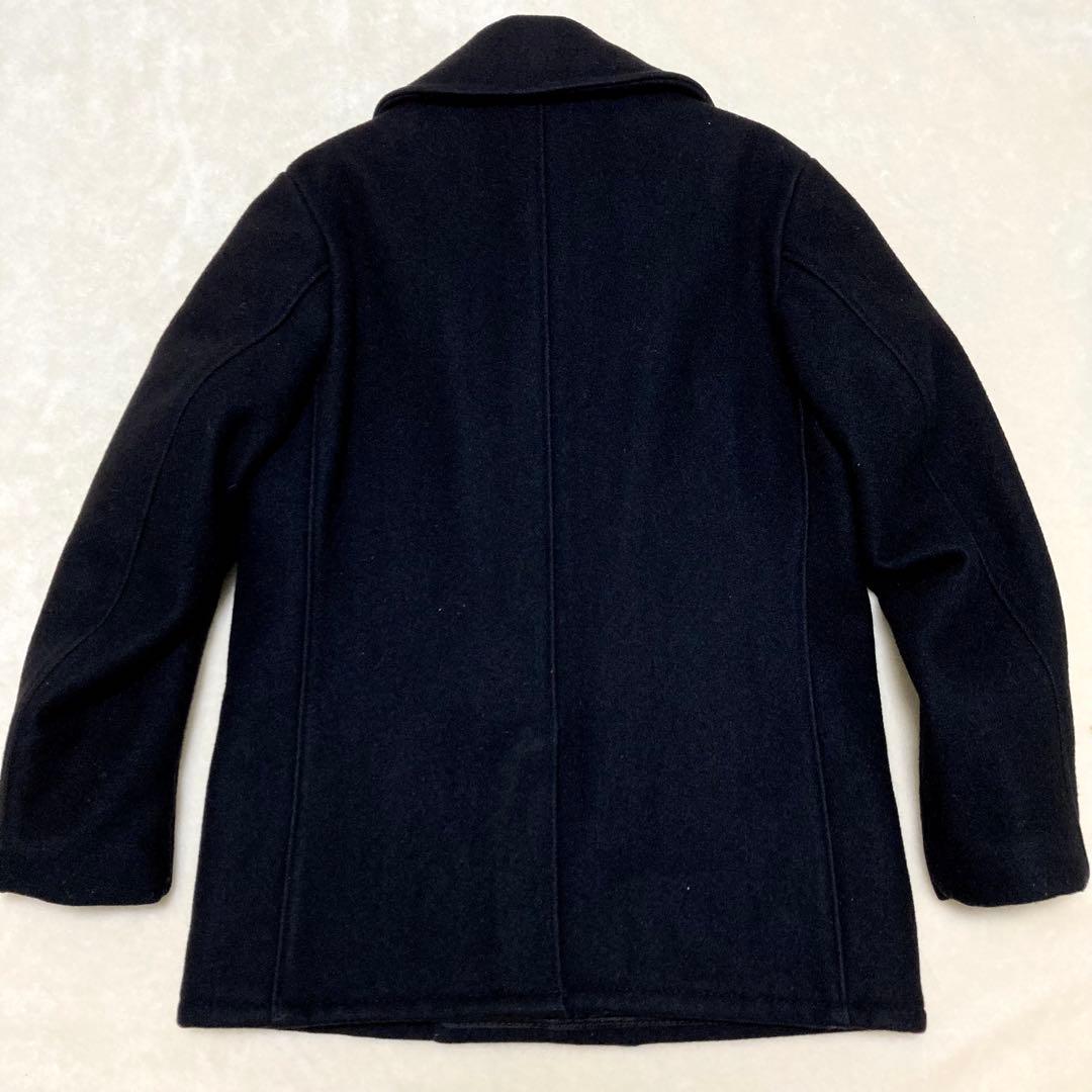 美品 ショット ピーコート ピージャケット 極厚極暖 L相当 740N ブラック