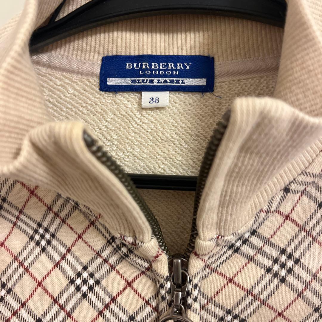 BURBERRY チェック柄 ジッパーパーカー 38