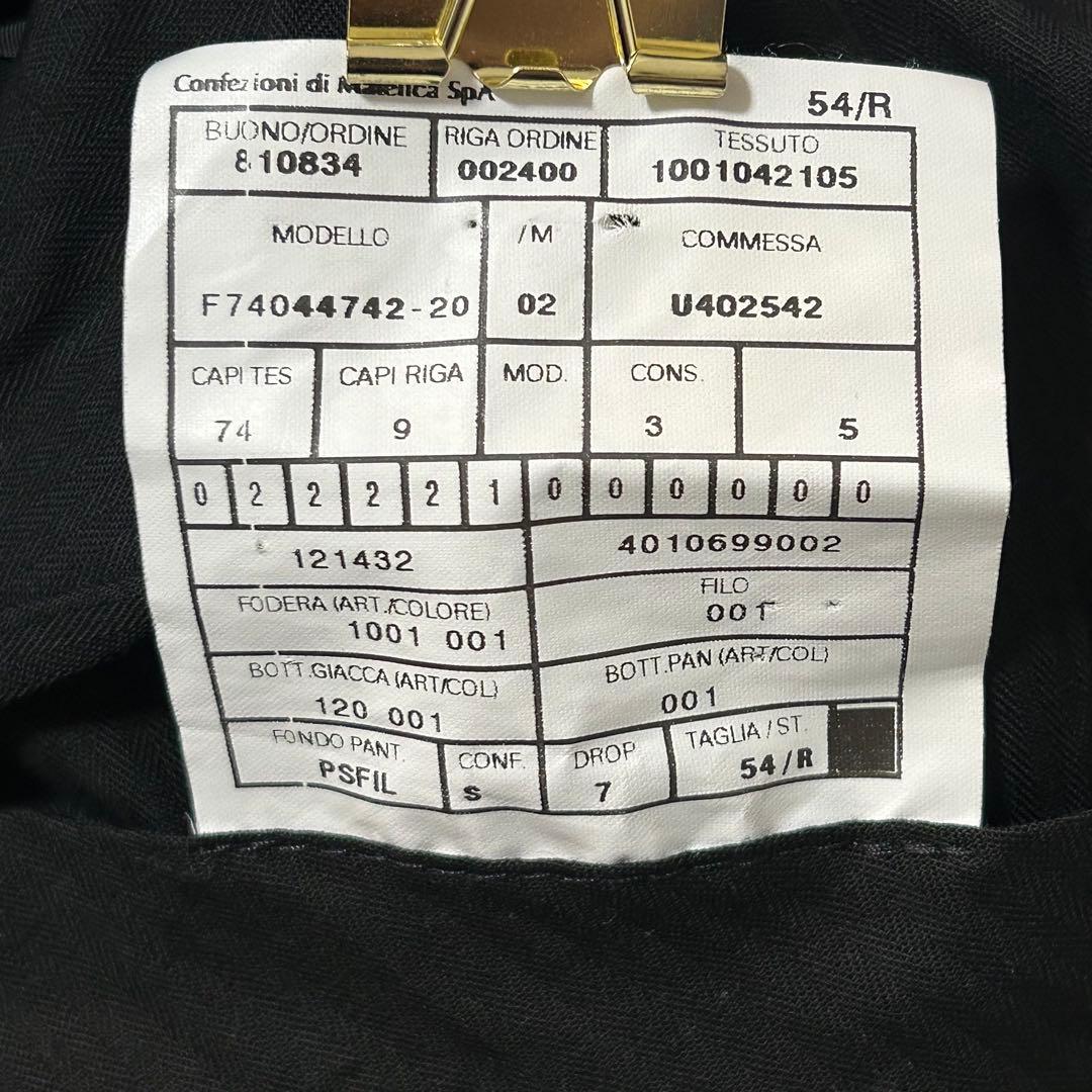 ARMANI ビジネススーツセットアップ パンツ ブラック 54/R